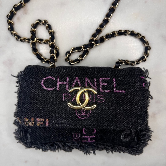 Chanel Denim Mini Fringe Flap - Picture 1 of 8